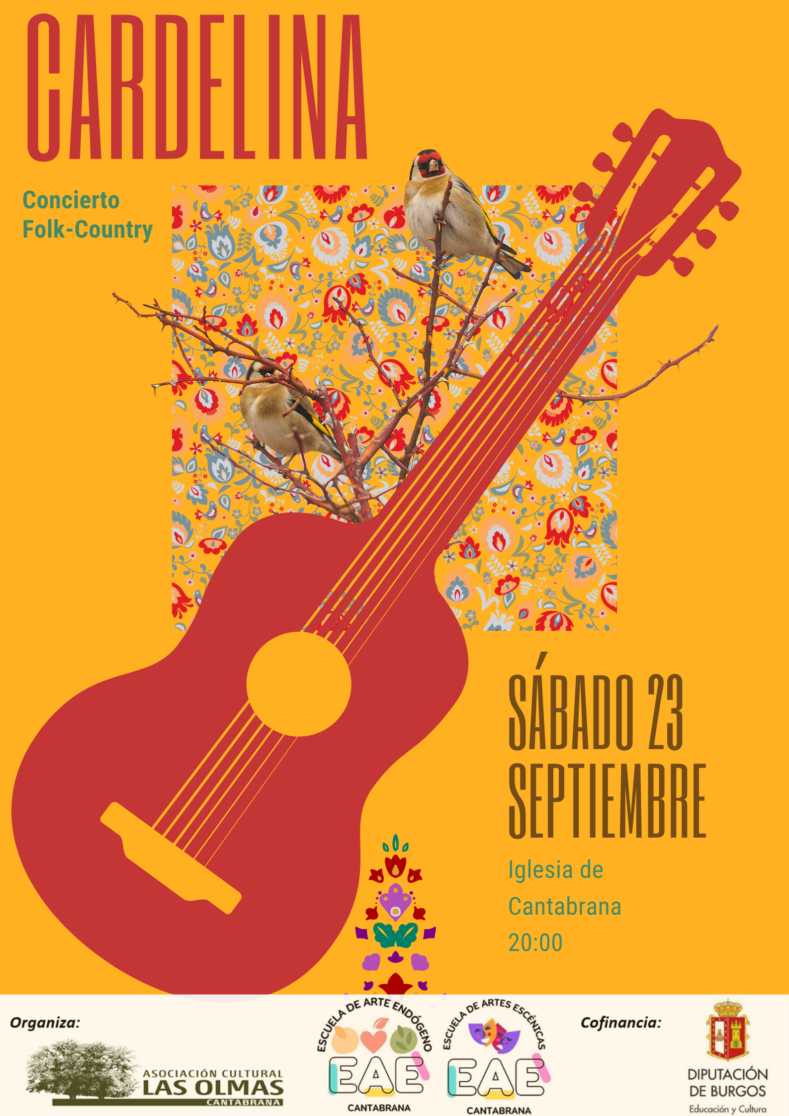 Cartel de concierto cardelina